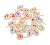 Warmhm 20pcs Handmade Wooden Chanukah Dreidels for Adults and Traditional Spinning Tops for Holiday Celebrations Family Bonding Focus Enhancement Cultural Experience Decorative Gift