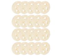 Warmhm 20pcs Loofah Hamster Chew Set for Russian Dwarf Hamsters, Creative Shape, Beige Colour, Designed to Attract Pet Attention and Reduce Destructive Behaviour, Small Animal