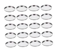 Warmhm 20pcs Round Magnetic Eyeshadow Pallet 36x3mm Diy Empty Cosmetic Storage Plates Organizer for Makeup Supplies and Home Beauty Products