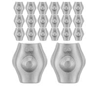 Warmhm 20pcs Stainless Steel Wire Rope Clip Clamp Set with Duplex Bolt Design and M3 Thread, Sturdy Cable Clamps for Wire Rope, Quick Adjustment, Suitable for Structural Projects