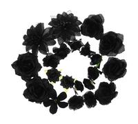 Warmhm 21pcs Black Artificial Rose Hair Clips Bohemian Style Floral Hairpins for Women Bridesmaids Wedding Party Accessories Fade-resistant Faux Flower Hair Barrettes