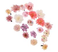 Warmhm 21pcs Flower Hair Clips for Women Wedding Layered Petal Design and Realistic Appearance, Alloy and Cloth Material, Elegant 3d Flower Hair Accessories for School and Special