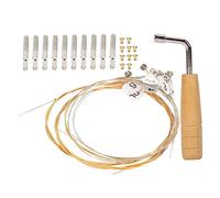 Warmhm 21pcs Lyre Strings Changing Kit 10 Metal String Pegs 1 Lyre Tuning Wrench Full Set