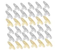 Warmhm 24PCS Bar Winding Keys Replacement Music Box Windup Jewelry Key for Snow Globe Turntable Precision Engineered Crank for Multiple Brands Elegant Silver Gold Tone Accessories