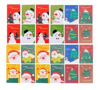 Warmhm 24pcs Christmas Pocket Notebook Lovely Cartoon Festival Pattern