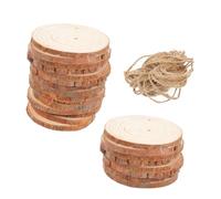 Warmhm 25PCS Natural Wood Ornament Blanks with Bark Edge Friendly Smooth Wooden Circles for DIY Crafts Christmas Decor Table Numbers Place Cards Farmhouse Signs