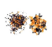 Warmhm 2Packs Halloween Themed Plastic Confetti Creative Pumpkin Bat Witch and Table Decor for Parties Each Mix for Festive Celebrations