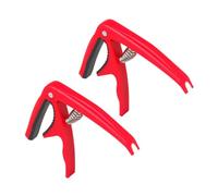 Warmhm 2pcs Adjustable Guitar Capos for String Instruments Versatile Capo for Acoustic Guitar Ukulele More Easy One Handed Operation for Folk Country Music