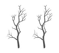 Warmhm 2pcs Artificial Tree Branch Artificial Antler Tree Branches Dried Branches Flower Vases Decorative Twigs for Crafts Decorative Tree Black Dry Branch Plastic