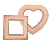 Warmhm 2pcs Baroque Style Wooden Photo Frames Vintage Decorative for Desktop Rustic Photo Frames as Party Props
