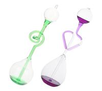 Warmhm 2pcs Bottle Hourglass Timer with Heart Shaped Liquid Motion Elegant Decorative Desk Ornament for Office and Home Soothing Visual Relaxation and Modern Artistic Display