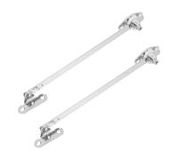 Warmhm 2pcs Cabinet Support Rod Tension Rod Spring Shock Lift Support Kitchen Cabinet Hinge Heavy Duty Lift up Hinges Slow Down Drop Leaf Zinc Alloy Silver