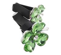 Warmhm 2pcs Car Aromatherapy Clip Crystal Lucky Four Leaf Air Vent Clip Charm for Vehicle Interior Decorations