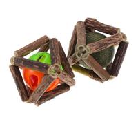 Warmhm 2pcs Catnip Actinidia Polygama Molar Balls Cat Chewing for Teeth Cleaning and Digestion Improvement Natural Small Catnip Balls for Kitten Curiosity and Stress Relief