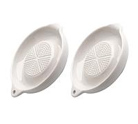 Warmhm 2pcs Ceramic Grinders for Garlic Ginger Grinding Bowl Food Mincer Spice Crusher Potato Sweet Potato Masher