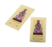 Warmhm 2pcs Chinese Year Tai Sui Amulet Card Brass Spiritual Charm for Luck Wealth Success Protection Portable Feng Shui Lucky Ornament