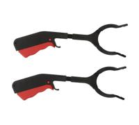 Warmhm 2pcs Claw Grabber Pickup Tool with Precision Teeth for Secure Grip Lightweight Plastic Trash Grabber Stick for Seniors and Elderly Long Reach Reacher for Garbage Collection and