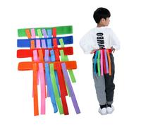 Warmhm 2pcs Colorful Pull Tail Game with Tails Green Strap Educational Outdoor for S Social Skills and Hand-eye Coordination Training