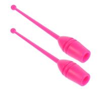 Warmhm 2pcs Colorful Resin Gymnastics Sticks for Twirling and Dance Artistic Calisthenics Poles for S Rhythmic Gymnastics Training Plastic Exercise Equipment for Beginners and Home Use