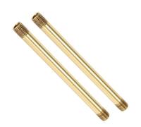 Warmhm 2pcs Copper Hollow Threaded Lamp Stems Straight Tube for Wall Table Lamp Hardware DIY Replacement Parts with External Threads
