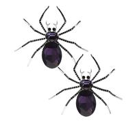 Warmhm 2pcs Crystal Spider Brooch Rhinestone Halloween Lapel Pin Vintage Insect Jewelry for Suit Coat Bag Skirt Accessories Winter Wardrobe Essential Distinctive Charm