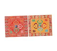 Warmhm 2pcs Delicate Buddhist Sound Bowl Cushions Lightweight Compact Design for Meditation Spiritual Practices Beautiful Colors Smooth Touch present for Buddhism Enthusiasts