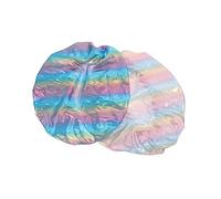 Warmhm 2PCS Elastic Broad Brimmed Turban Hat Multi Purpose Hair Care Cap for Comfortable Material for All Hair Types