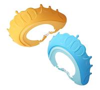 Warmhm 2pcs Flexible Boys and Girls Shower Cap Visor Boy Girl Ear Defenders Soft and Comfortable Ear Covers for Shower