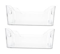 Warmhm 2pcs Fridge Organizers Made of Sturdy Pet Material, Multi-use Storage Bins Designed to Keep Cheese and Fruits Fresh, Easy to Find Food and Maintain a Clean and Orderly Fridge