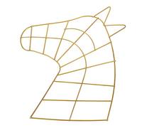 Warmhm 2pcs Garland Decoration Garland Wire Wreath Dream Catcher Ring Wreath Form Base Household Decor Horse Shaped Rack Making Ring Gold Decor Frame Iron