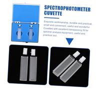 Warmhm 2pcs Glass Spectrophotometer Cuvette Cells for Laboratory Use with High Transparency Optical Cuvettes for Accurate Spectral Analysis