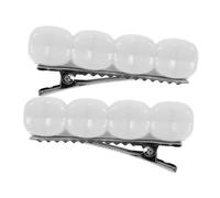 Warmhm 2pcs Halloween Tooth Fairy Hairpin Mini Teeth Clip Decor for Girls Diy Hair Pin Making Kit Hair Clips Set for Spooky Accessories and Party Decorations