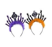 Warmhm 2pcs Horror Theme Headband Hair Accessories for Halloween Headband Spooky Hair Accessories Halloween Performance Plastic