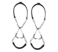 Warmhm 2pcs Ice Traction Cleats for Shoes Lightweight Crampons with Durable Boot Chains Slip Design for Hiking Mountaineering and Ice Fishing Suitable for All Ages
