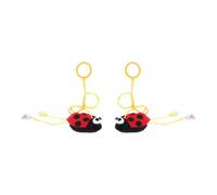 Warmhm 2pcs Interactive Decorative Kitten Household Cat Supply with Ladybird Design for Indoor Play Chewing and Molar Exercise Fun Catnip Cat to Promote Activity and Healthy Teeth