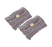 Warmhm 2pcs Knitted Mug Sweater Sleeve for Water Cups Insulated Protective Cover for Hot Cold Drinks Hand-Guarding Cozy Cup Sleeve Machine Washable Design Stylish Grey Yarn for Home