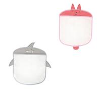 Warmhm 2pcs Lightweight PVC Mesh Hanging Door Storage Bags with Suction Cups, Easy to Install Household Organizers for Small Objects and Clothes in Boys and Girls Room or Bedroom