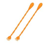 Warmhm 2pcs Long Handle Back Scratcher and Shoe Horn for Men Women Portable Plastic Dual-Sided Itch Relief and Shoe Wearing Helper Compact Massager Stick for All Ages
