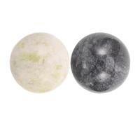 Warmhm 2pcs Marble Look Jade Decorative Sphere Bowl Filler for Home Decor
