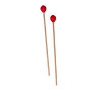 Warmhm 2pcs Marimba Hammer Mallets Red Nylon Core and Beech Wood Handles, Safe to Use and Not Easy to Crack, Suitable for Professionals and Beginners Playing Xylophone