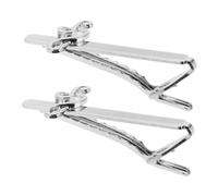 Warmhm 2pcs Mens Musical Note Tie Clips Stylish Shirt Tie Bars for Business Wedding Anniversary Classic Mens Jewelry Accessories