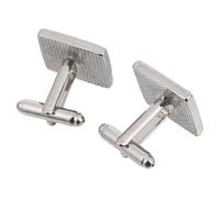 Warmhm 2pcs Men's Square Zirconia Cufflinks Tuxedo Shirt Studs Rhinestone Business Suit Accessories Fashion Jewelry for Wedding Formal Events