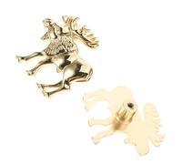 Warmhm 2pcs Modern Zinc Alloy Elk Cabinet Handles Unique Vintage Drawer Pulls for Thickness Boards Sleek Hardware for Dressers Cabinets Easy Installation