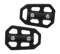 Warmhm 2pcs Motorcycle Pedal Motorcycle Footpegs Bicycle Flat Pedals Passenger Foot Pegs Aluminum Alloy Black