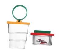Warmhm 2pcs Outdoor Insect Observation Box with Magnifier Lid Multifunctional Viewing Case for Nature Exploration Science Experiments Camping and Educational Research