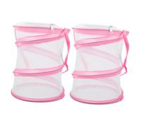 Warmhm 2pcs Portable Insect Breeding Cage Mesh Butterfly Habitat with Zipper Closure Cloth Material for Outdoor Nature Exploration and Observation