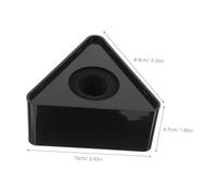 Warmhm 2pcs Portable Microphone Flag Station Abs Triangle Stand for Interview Mic Logo Holder Easy Setup Professional Display for Tv Stations Conferences and Live Events