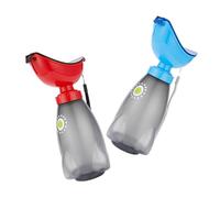 Warmhm 2pcs Portable Potty for Lightweight Travel Urinal in Rocket Shape for Boys and Pee Bottle for Car Trips Camping Outdoor Adventures