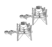 Warmhm 2pcs Professional Recording Microphone Support Height Angle Plastic Condenser Mic Stand Clamp