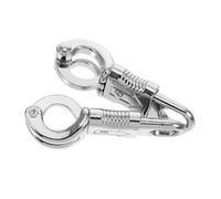 Warmhm 2pcs Quick Release Metal Snap Hooks for Dog Leashes Secure Traction Hardware Buckles with Chain Clasps Versatile Pet Leash Attachments for Training and Outdoor Use